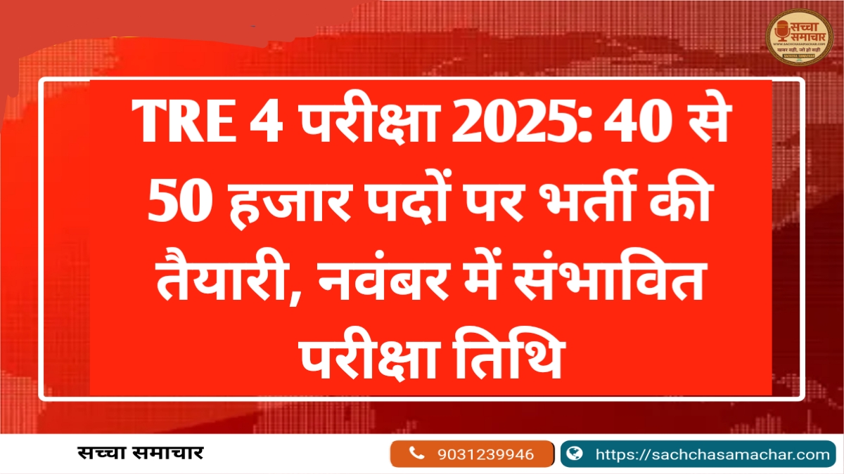 TRE 4 Exam 2025: Preparation for recruitment on 40 to 50 thousand posts, possible exam date in November